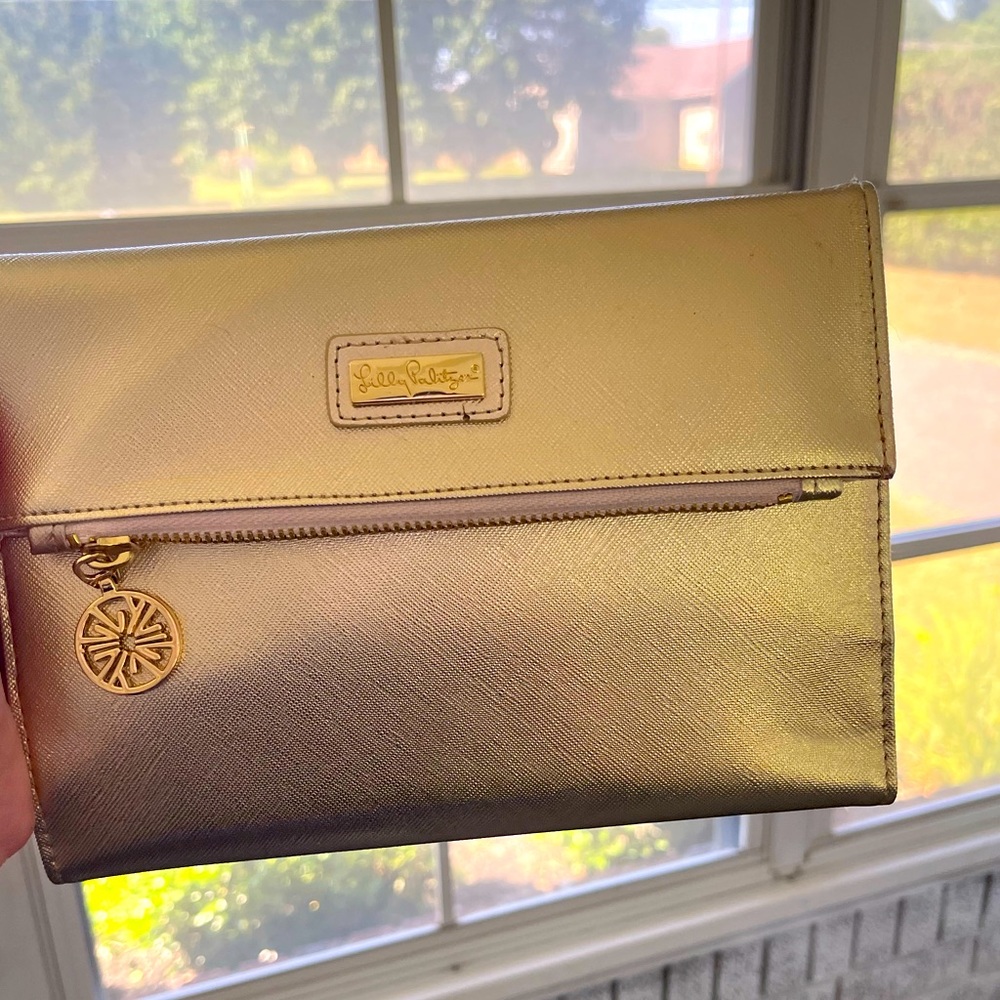 Lilly Pulitzer Gold Clutch